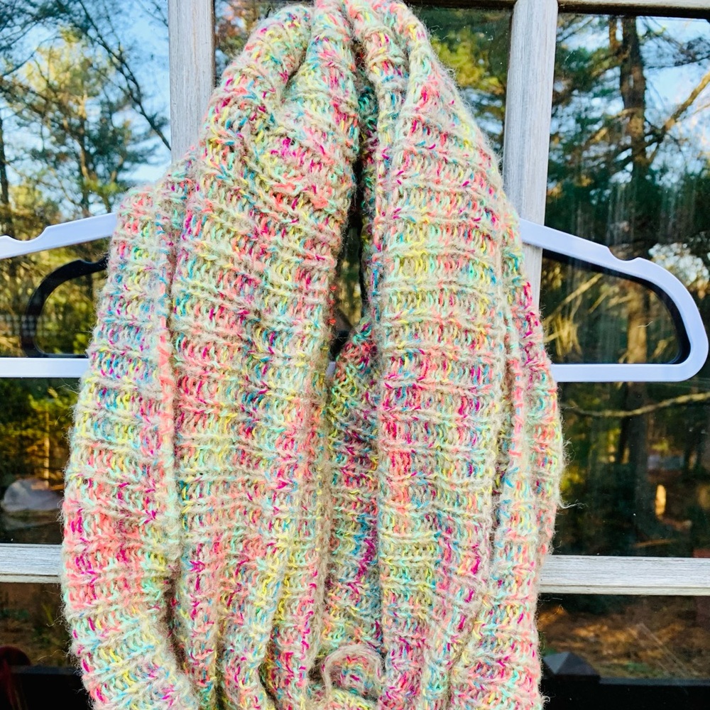 Scarf Knit multicolored infinity style long